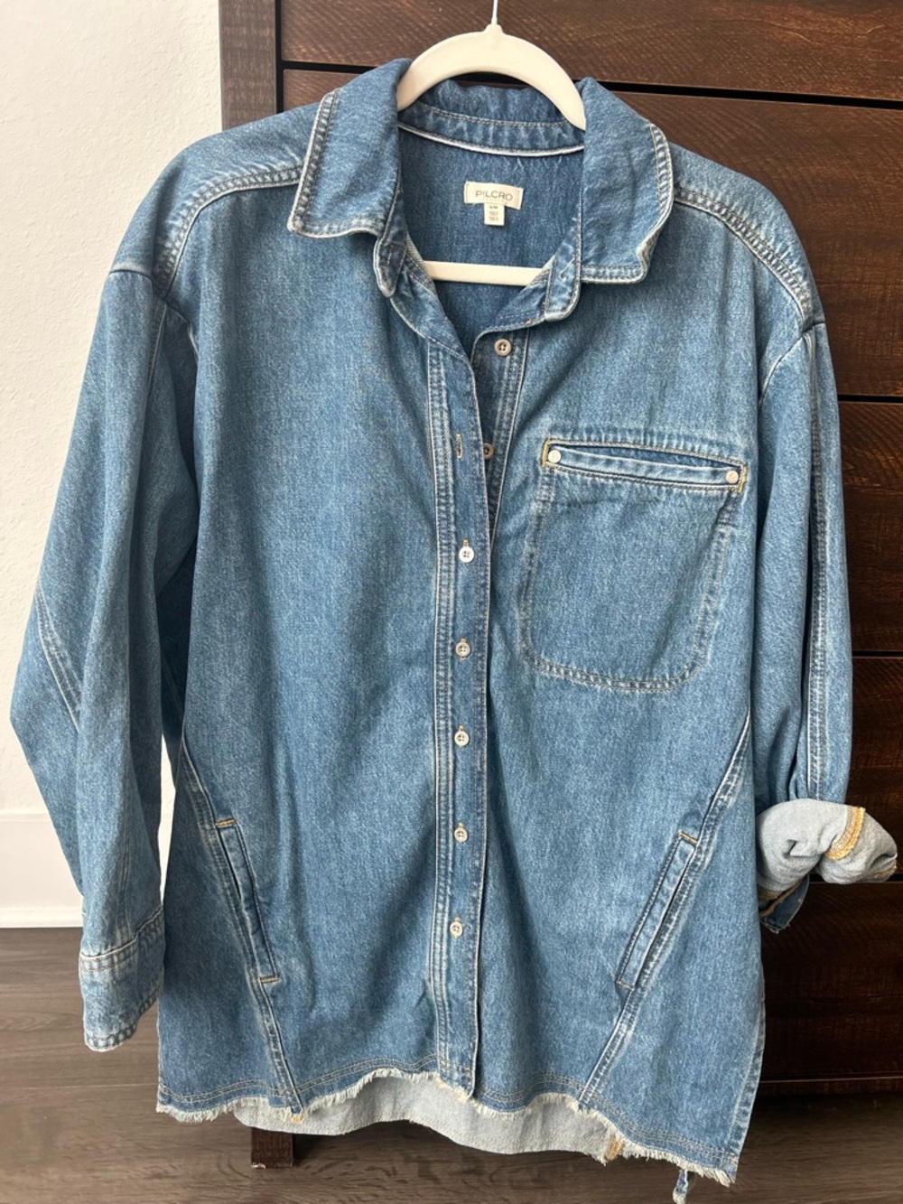 Anthropologie Pilcro Light Blue Denim Button-Up Jacket